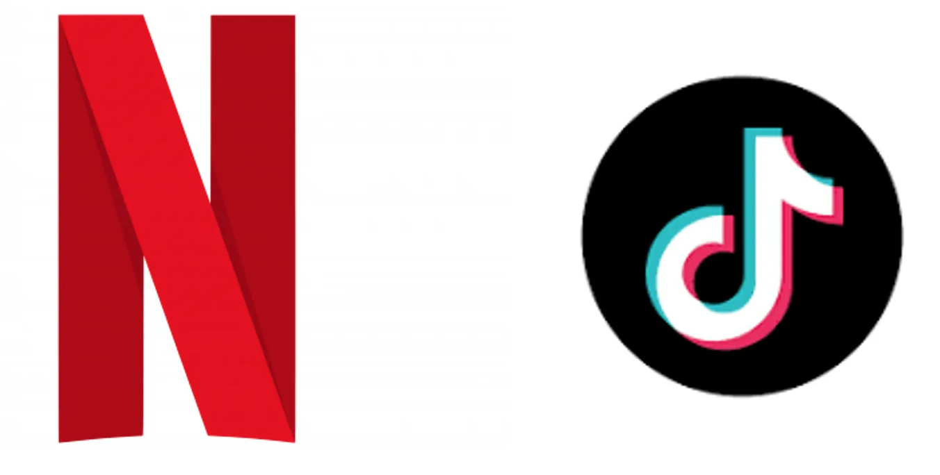 Netflix and Tik Tok Logos Netflix and Tik Tok Logos