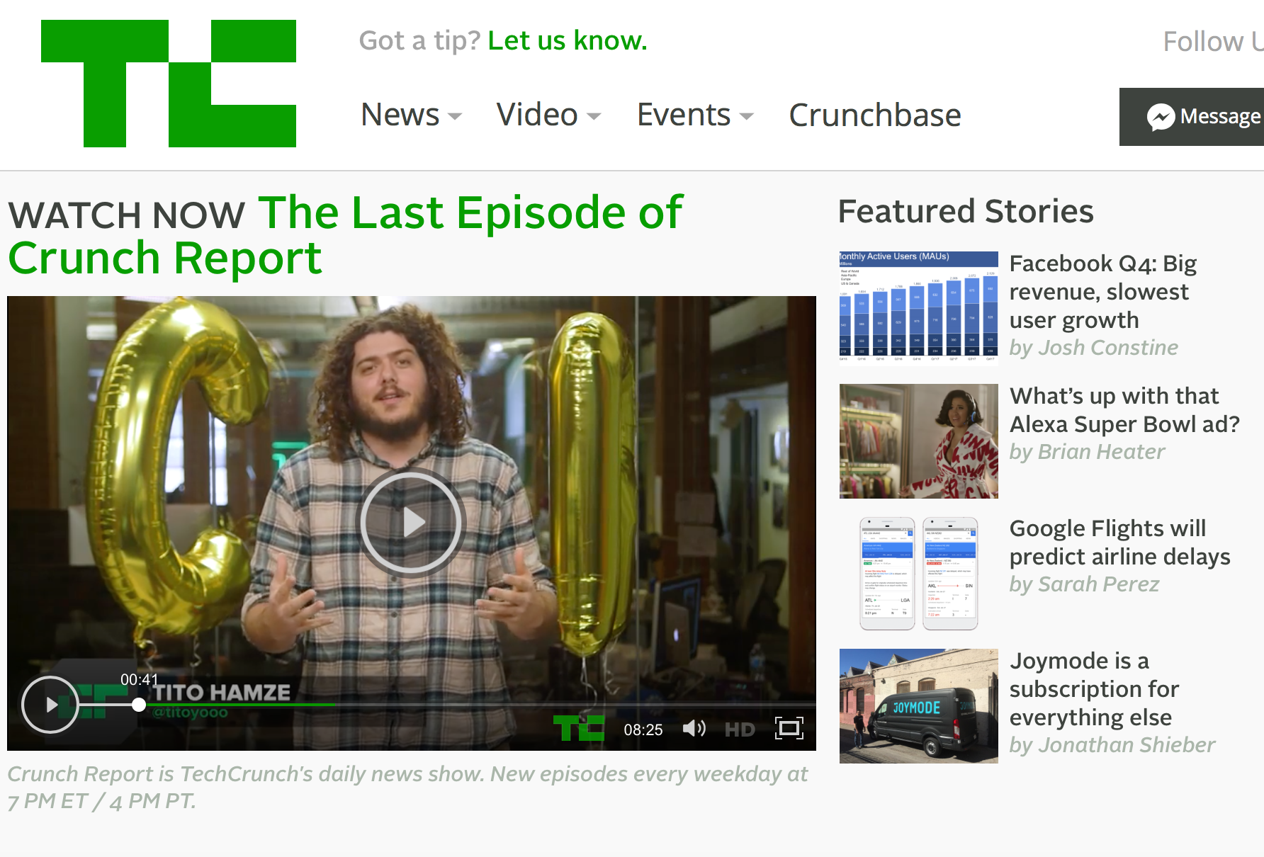 Tech Crunch,Crunch Report, Video, Online, NY Times 