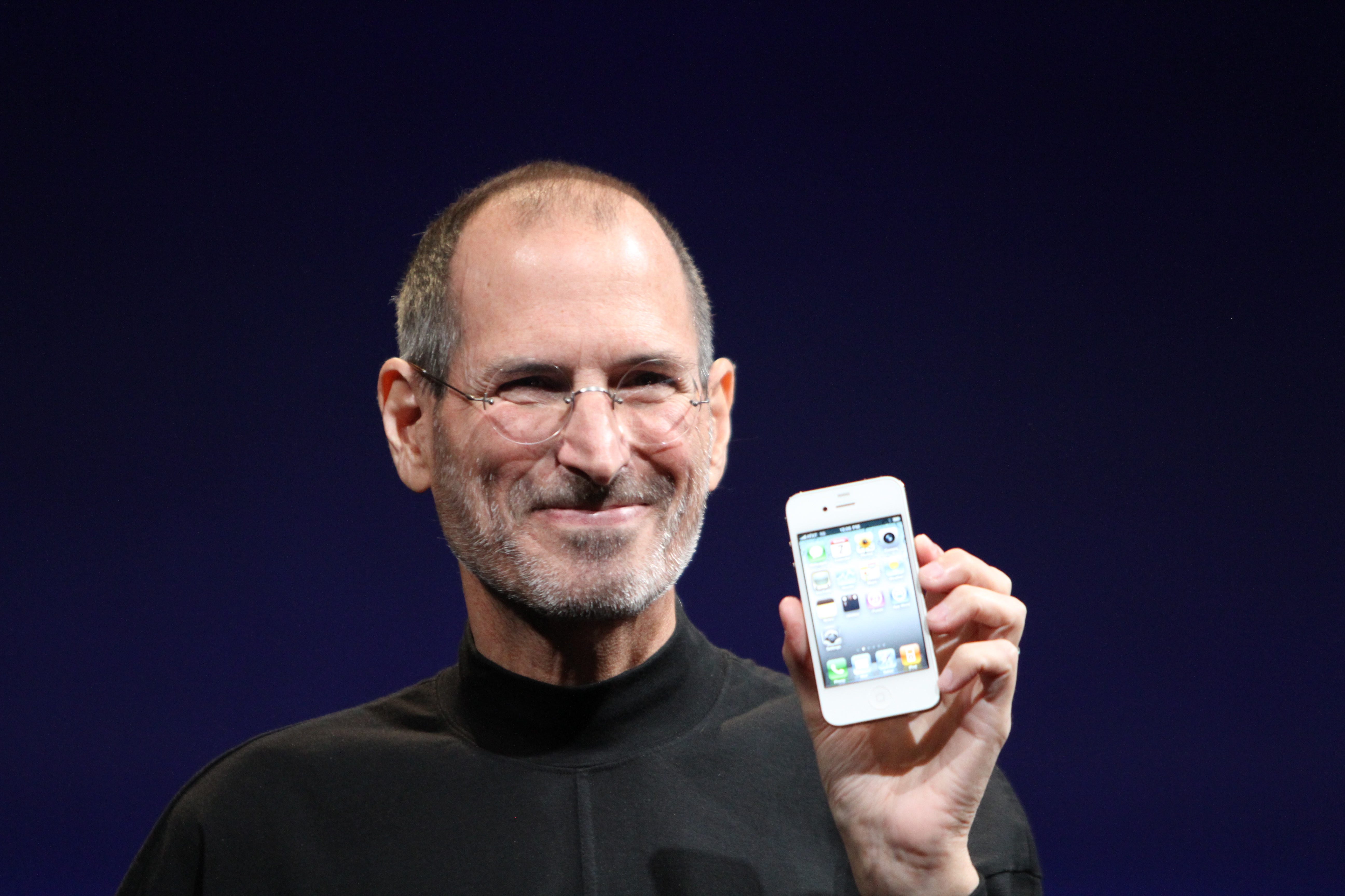 Steve Jobs with iPhone Steve Jobs with iPhone